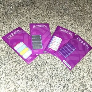New Jamberry Nail Wrap Full Sheet Jamberry Logo Wrap, various designs pk of 4.